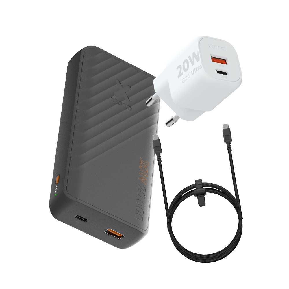 xtorm-supercharge-powerbank-bundle-20-000-mah-avec-chargeur-mural-20w-et-c-ble-u image 1
