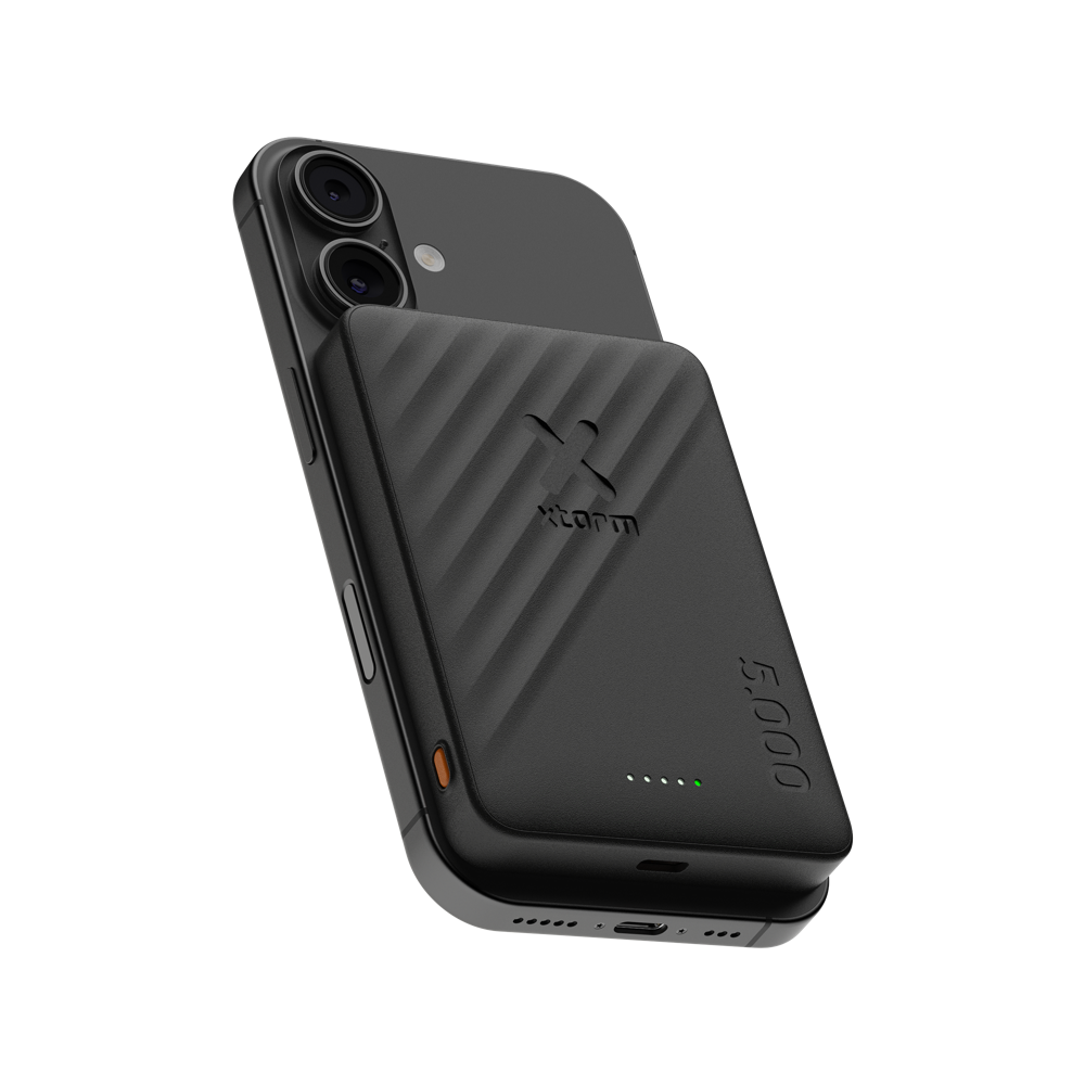 xtorm-go2-power-bank-5000-mah-charge-sans-fil-magsafe-charcoal-black image 1