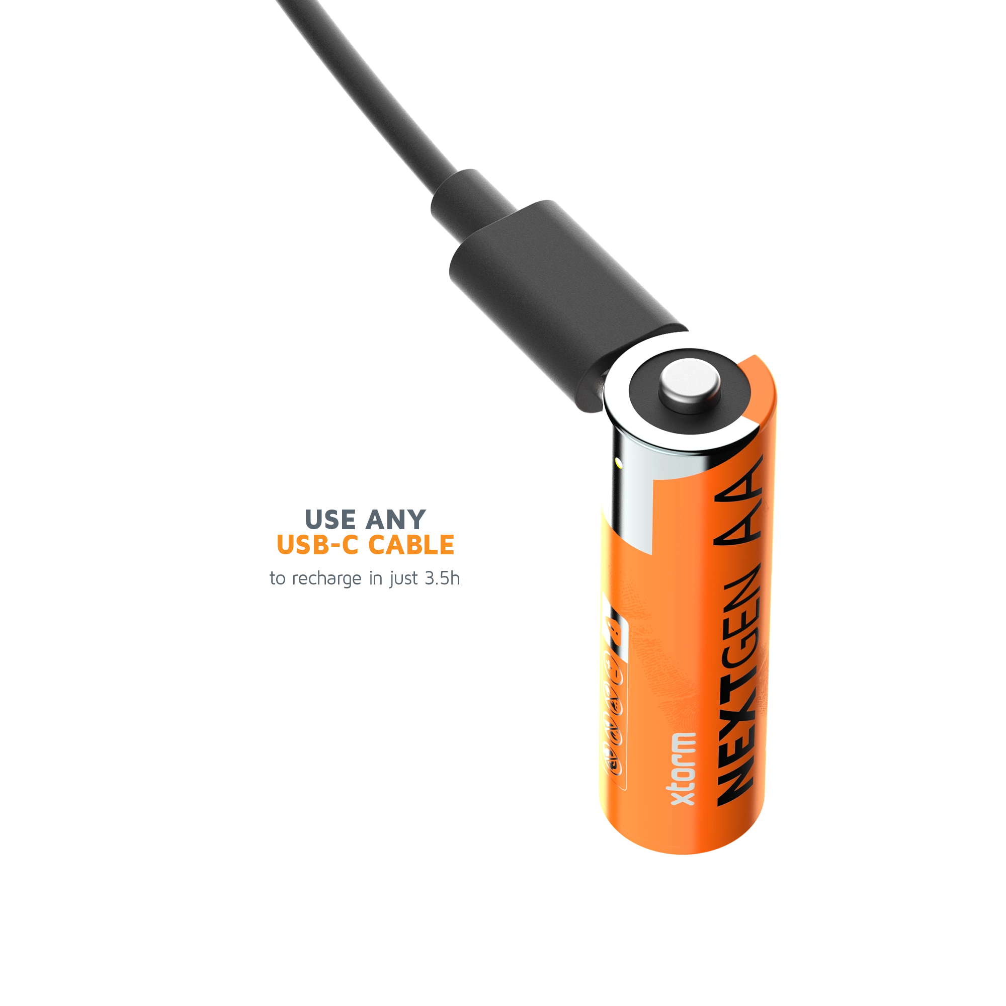 xtorm-piles-rechargeables-aa-usb-c-r-sistantes-l-eau-lot-de-4-avec-c-ble-4-en-1 image 6