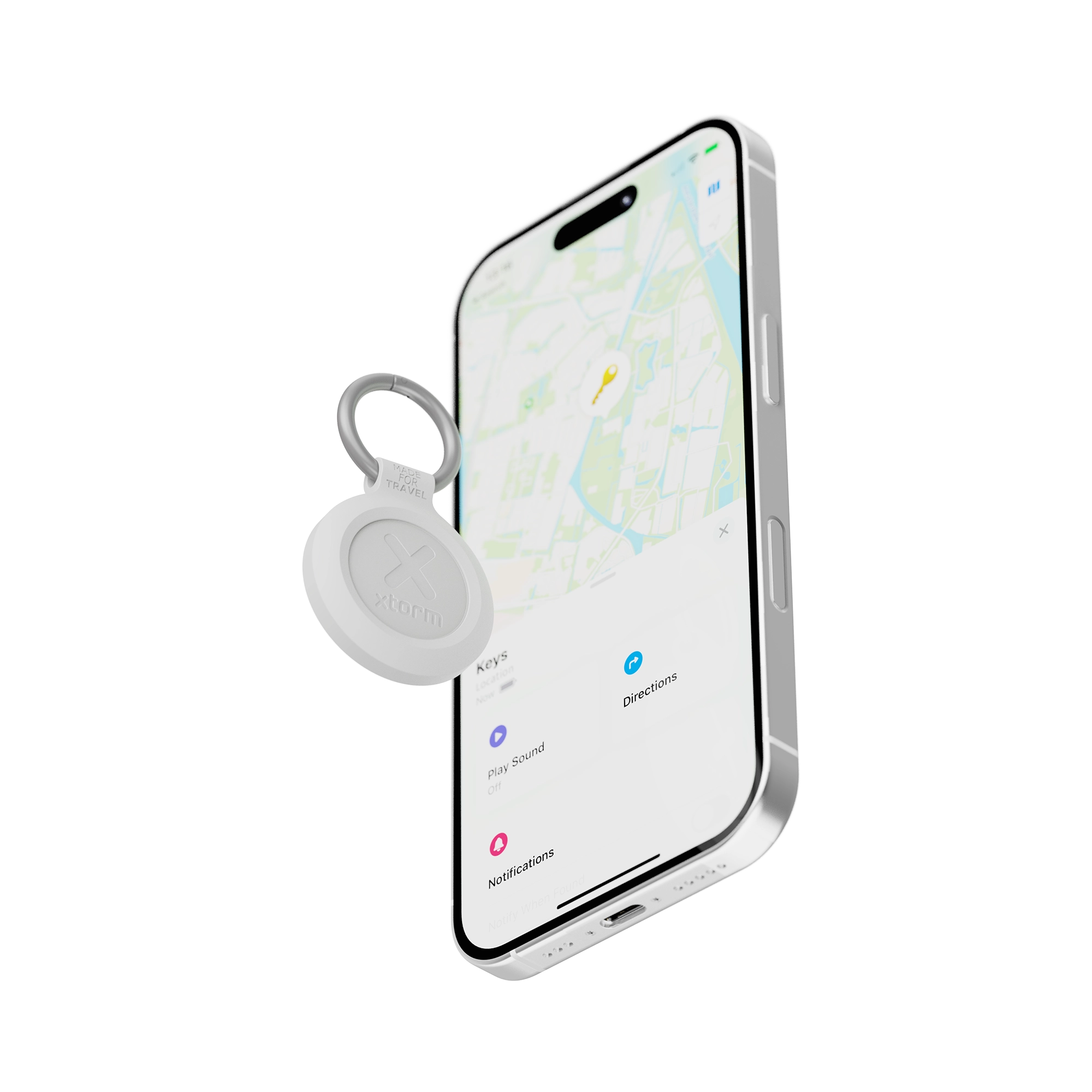 xtorm-traveltag-pour-iphone-ios-r-sistant-l-eau-blanc-cendr image 8