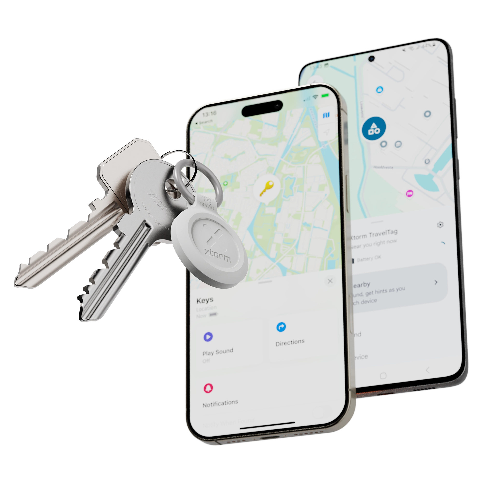 xtorm-traveltag-pour-android-et-iphone-ios-r-sistant-l-eau-blanc-cendr image 3